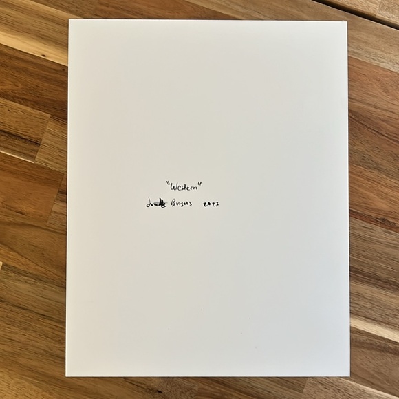 Original Abstract Painting "Western" 11x14 on Yupo Paper - Picture 10 of 11